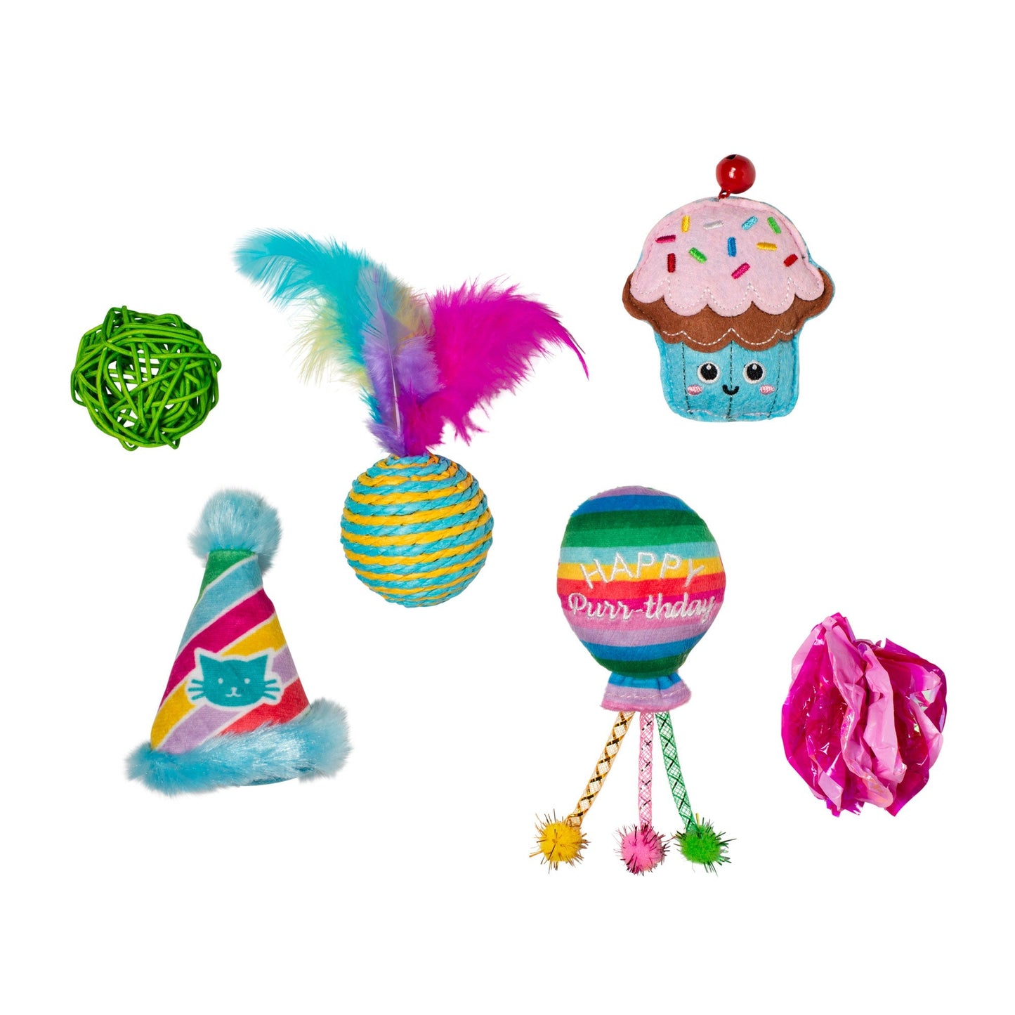 HAPPY 6 PC CAT TOY